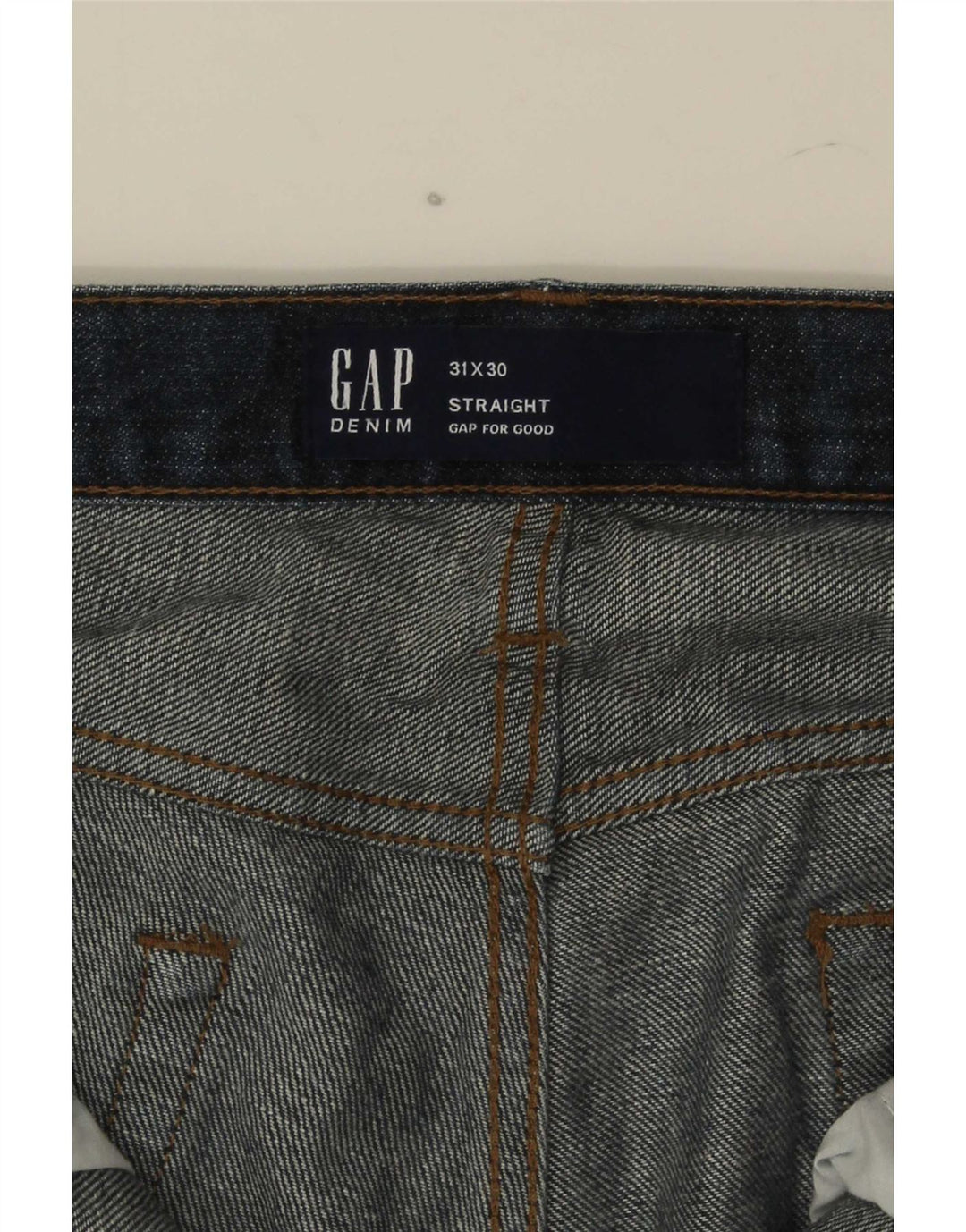 Gap Straight Jeans til mænd W31 L30 Marineblå Bomuld