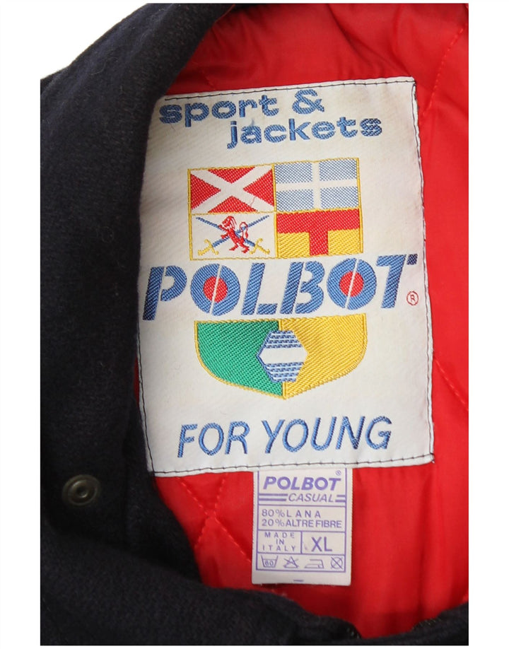 Polbot Herre Military Jacket UK 42 XL Navy Blue Wool