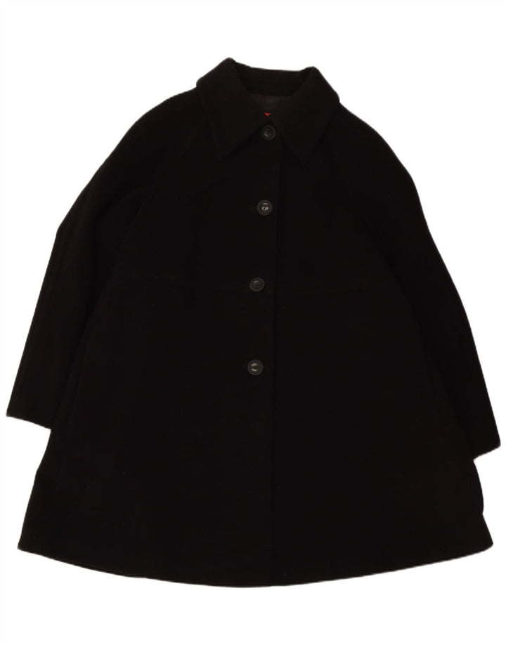 UNGARO Womens Oversized Overcoat EU 40 Medium Black Wool