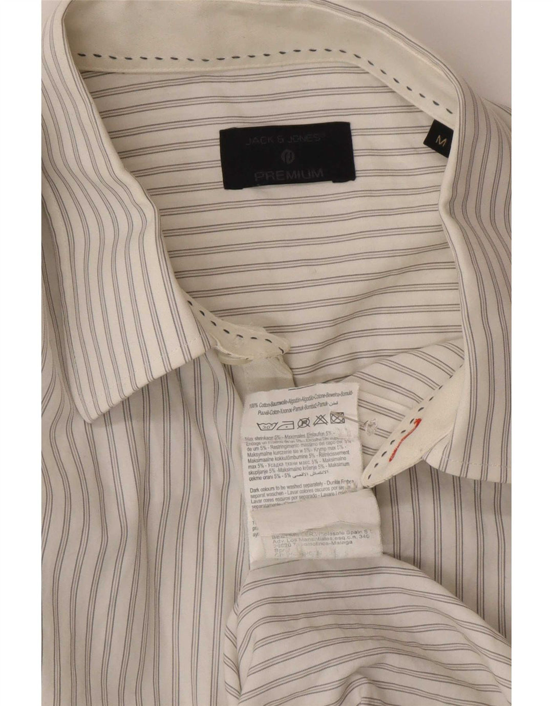 Jack & Jones herreskjorte medium hvid nålestribet bomuld