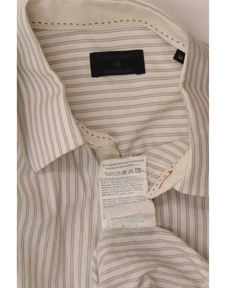 Jack & Jones herreskjorte medium hvid nålestribet bomuld