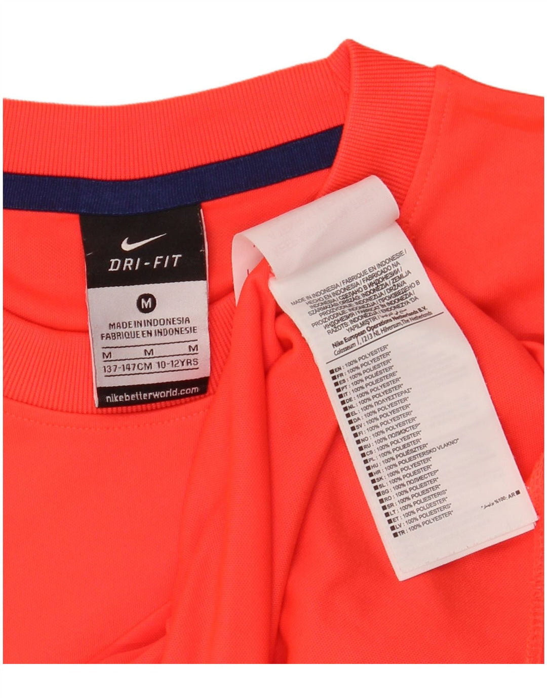 NIKE Boys Barcelona Grafisk T-Shirt Top 10-11 år Medium Orange