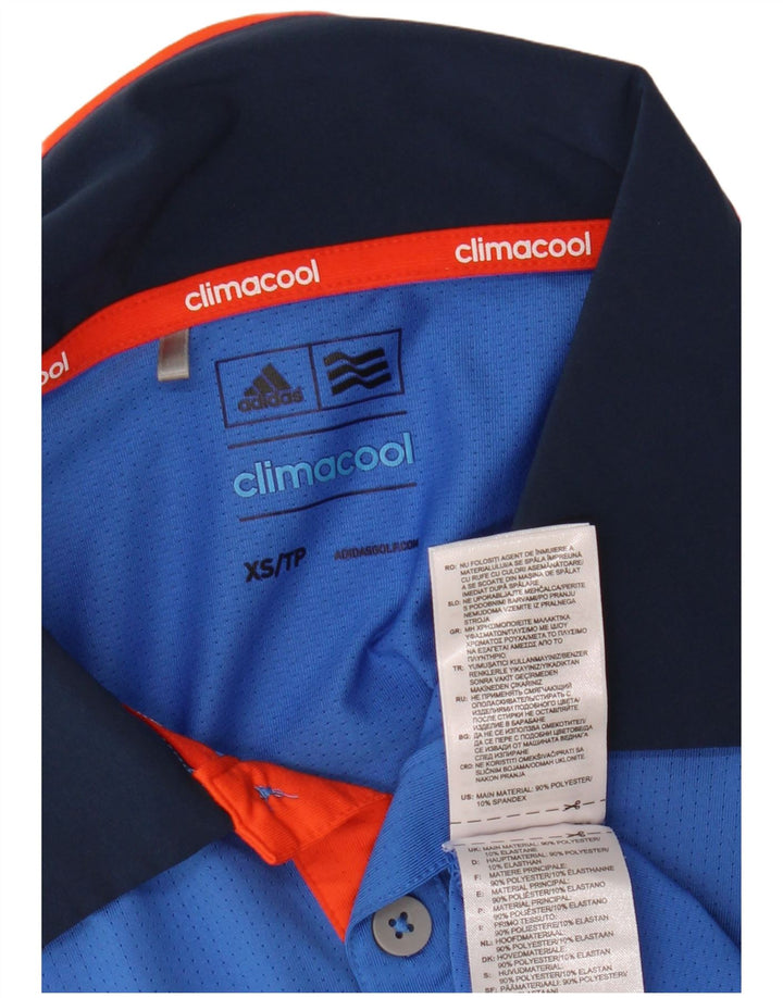 ADIDAS Climacool poloshirt til mænd XS blå polyester