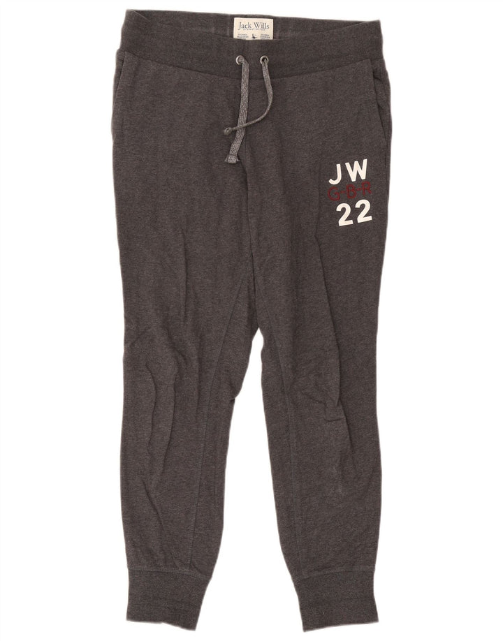Jack Wills Grafisk træningsdragt til kvinder Joggers UK 12 Medium Grey