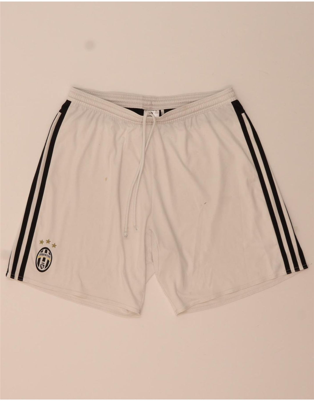 Adidas Juventus Sports Shorts til mænd, store hvide Colourblock Polyester