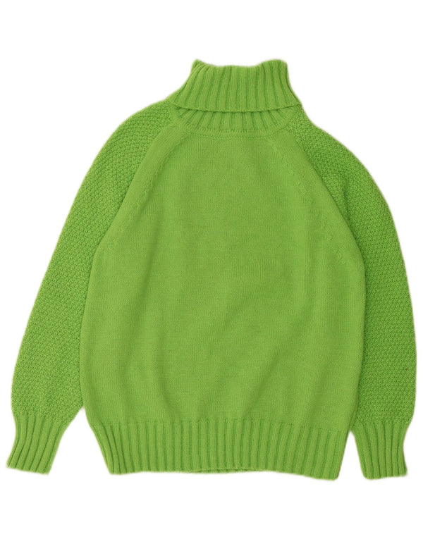 Vintage Dame Oversized Roll Neck Jumper Sweater UK 10 Small Green