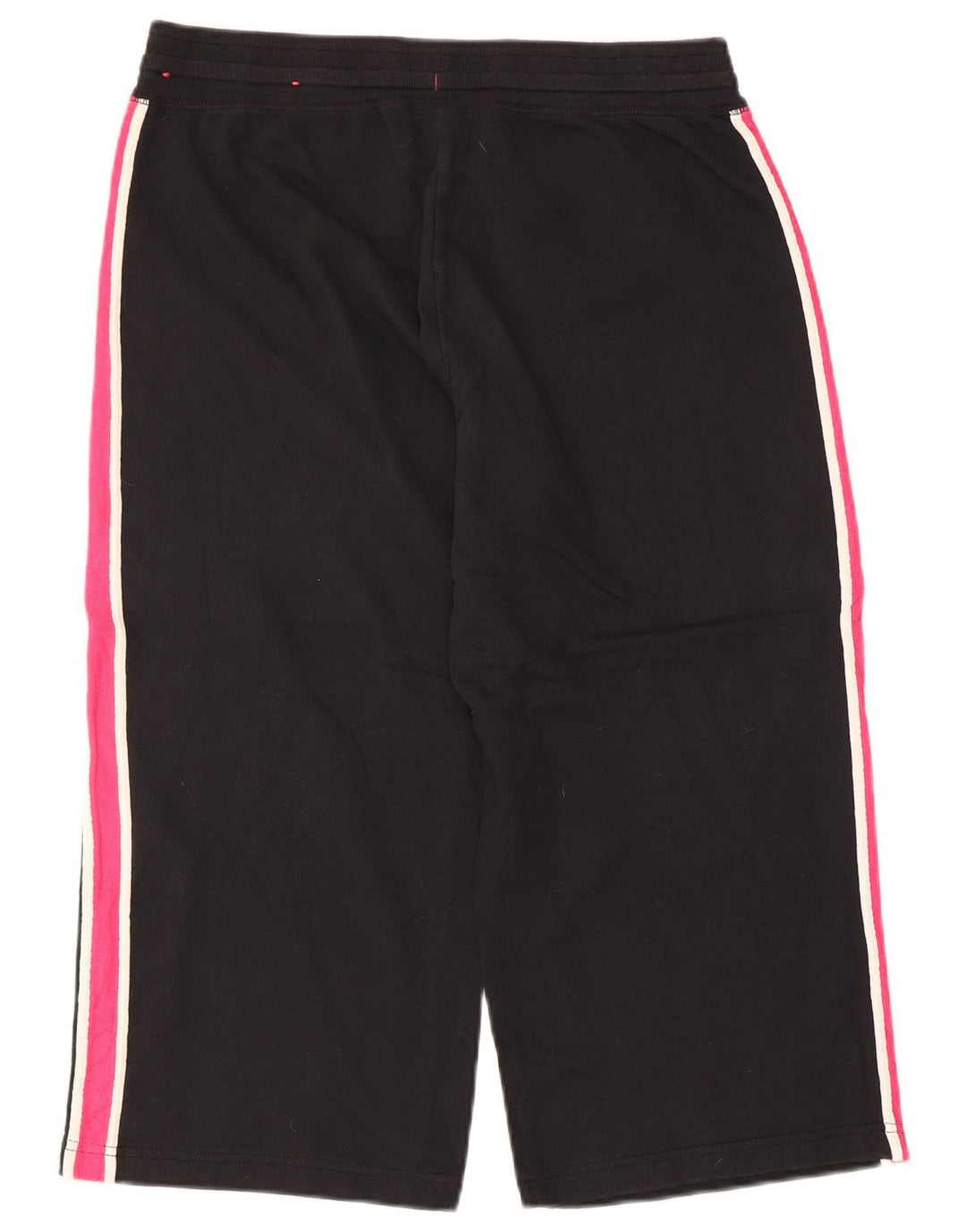 REEBOK Dame Capri Træningsdragt Bukser UK 14 Medium Sort Colourblock