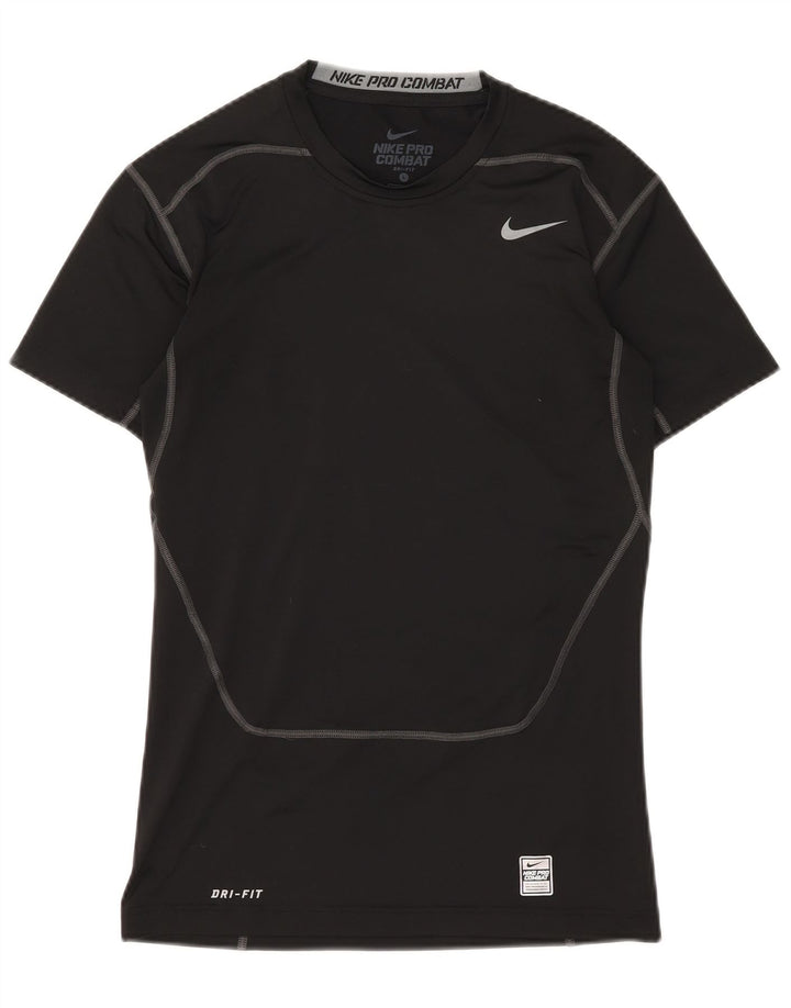 NIKE Herre Dri Fit Grafisk T-Shirt Top Stor Sort