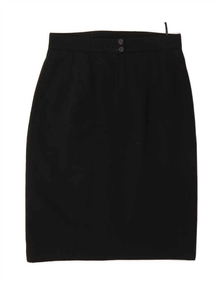 ESCADA Womens Pencil Skirt EU 40 Medium W30 Black New Wool Vintage Escada and Second-Hand Escada from Messina Hembry 