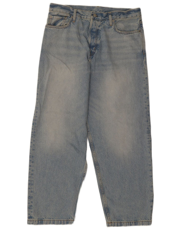 Cos Herre Mid Rise Relaxed Fit Straight Jeans W32 L28 Blå Bomuld