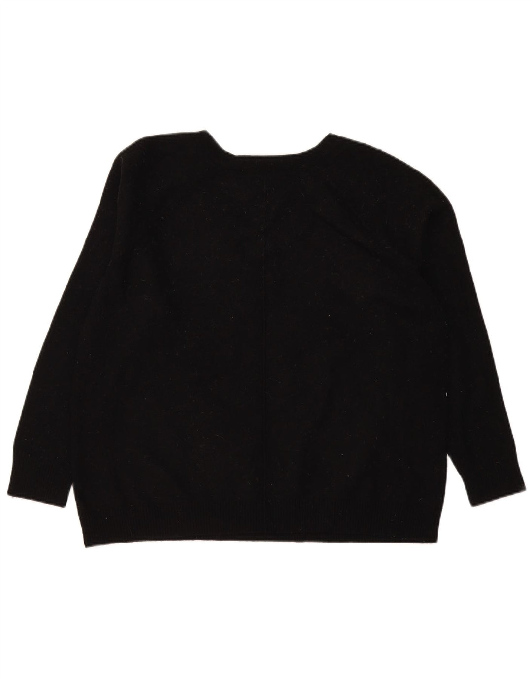 Gap Dame V-hals Jumper Sweater UK 16 Stor Sort Nylon