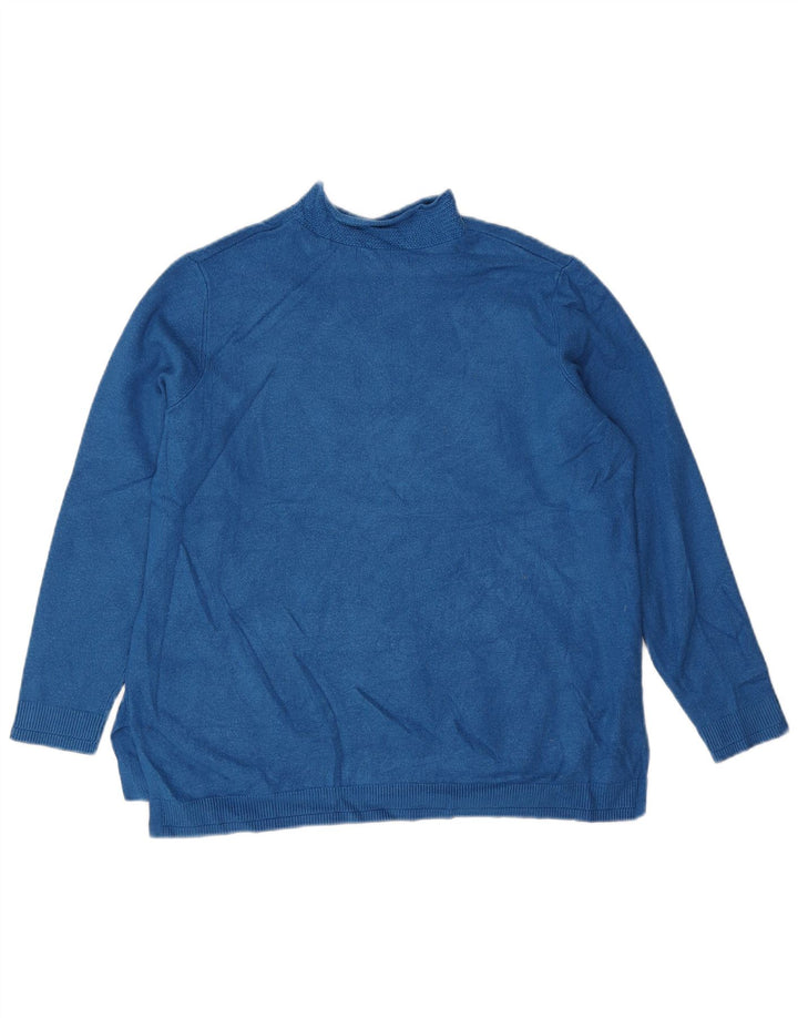 Marks & Spencer Dame Turtle Neck Jumper Sweater UK 16 Large Blue