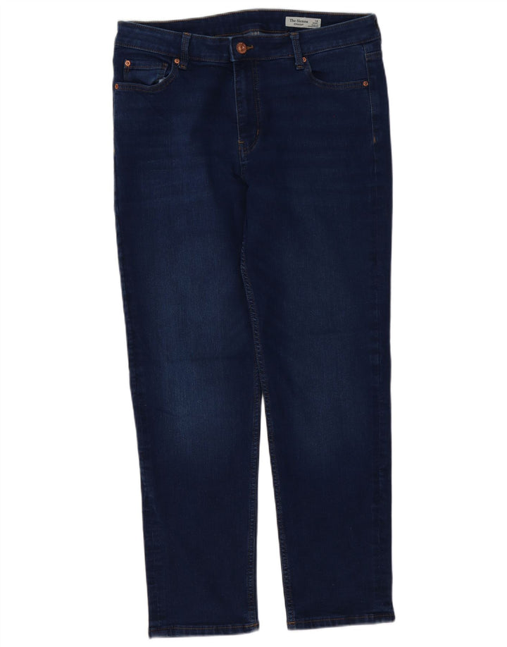 Marks & Spencer Dame Straight Jeans UK 16 Large W34 L28 Navy Blue