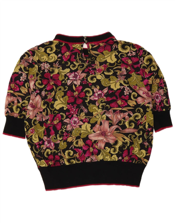 Gibi Dame 3/4 ærmet bluse Top UK 14 Large Multicolored Floral