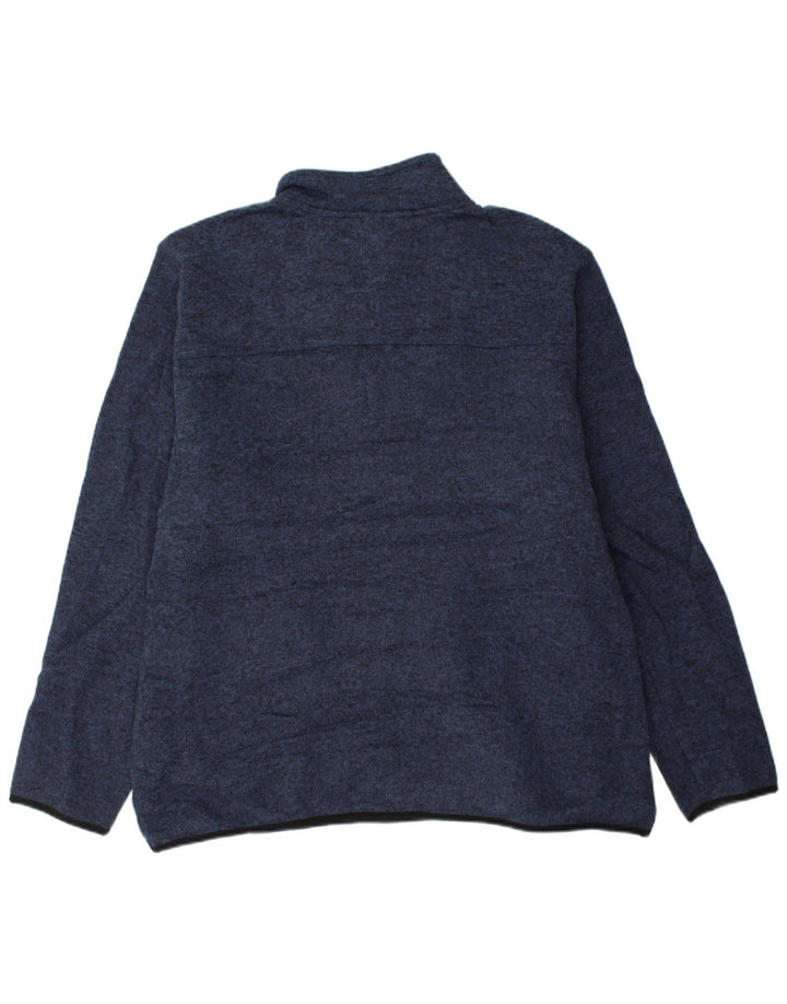 EDDIE BAUER Sweatshirt med lynlås til mænd 2XL Navy Blue Flecked