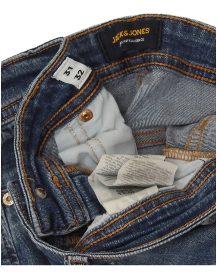 Jack & Jones Herre GLENN Slim Jeans W31 L32 Blå Bomuld