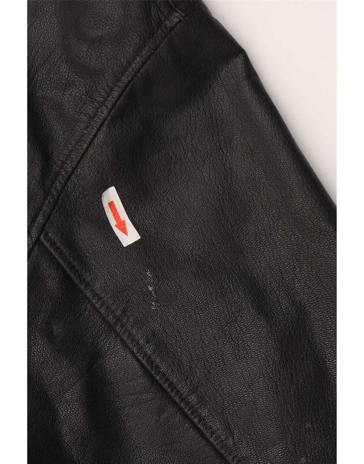 Vintage herre læderjakke UK 42 XL Sort