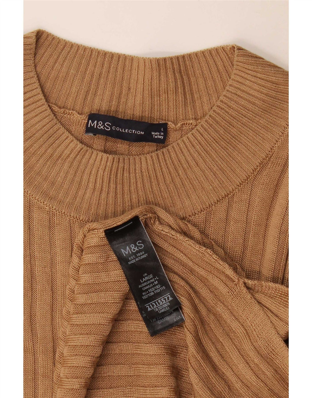 Marks & Spencer Dame Longline Vest Tank Top UK 16 Large Brown Viscose
