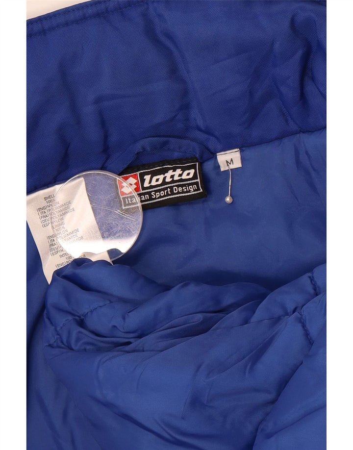 LOTTO Mens Hooded Graphic Raincoat UK 38 Medium Blue Nylon Vintage Lotto and Second-Hand Lotto from Messina Hembry 