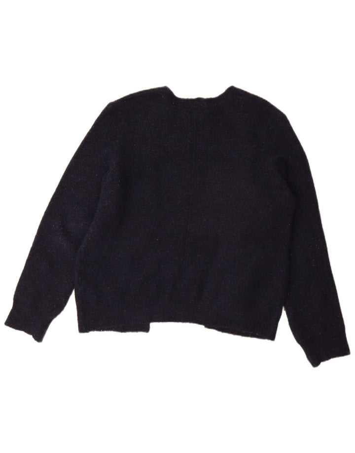 Fat Face Dame Oversized Open Cardigan Sweater UK 8 Small Navy Blue