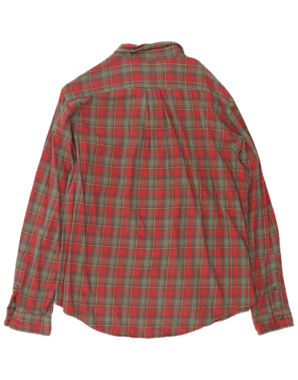 Ralph Lauren Herre Custom Fit Flanellskjorte XL Rød Ternet Bomuld