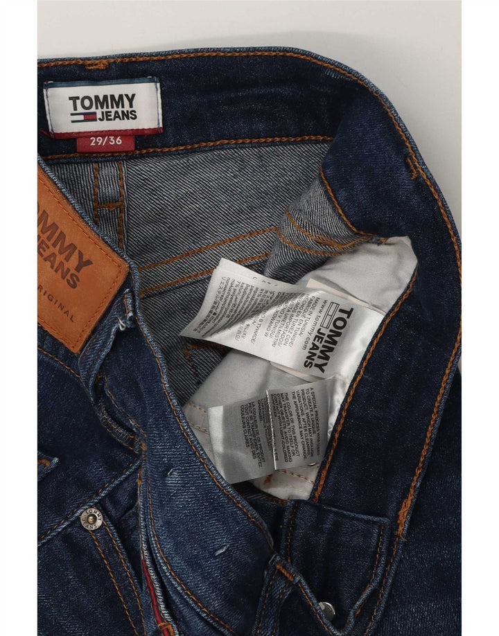 Tommy Hilfiger Herre Slim Jeans W29 L36 Marineblå Bomuld