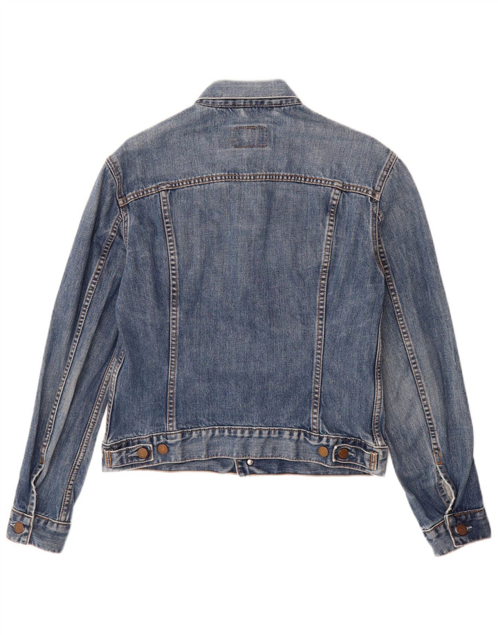 LEVI'S Dame denimjakke UK 14 Stor Blå Bomuld