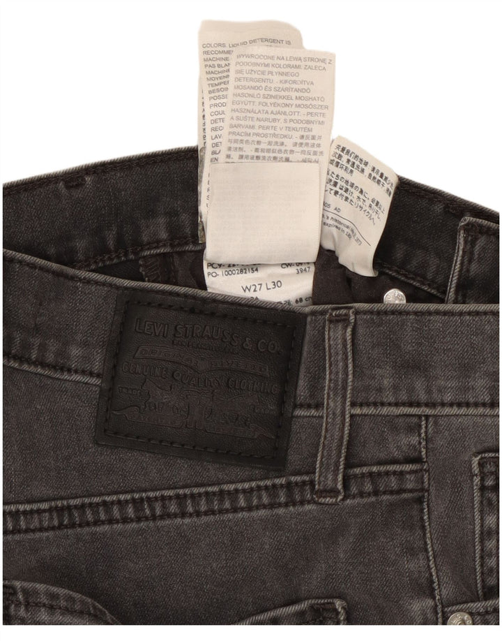 LEVI'S Kvinder Mile High Super Skinny Jeans W27 L30 Grå Bomuld