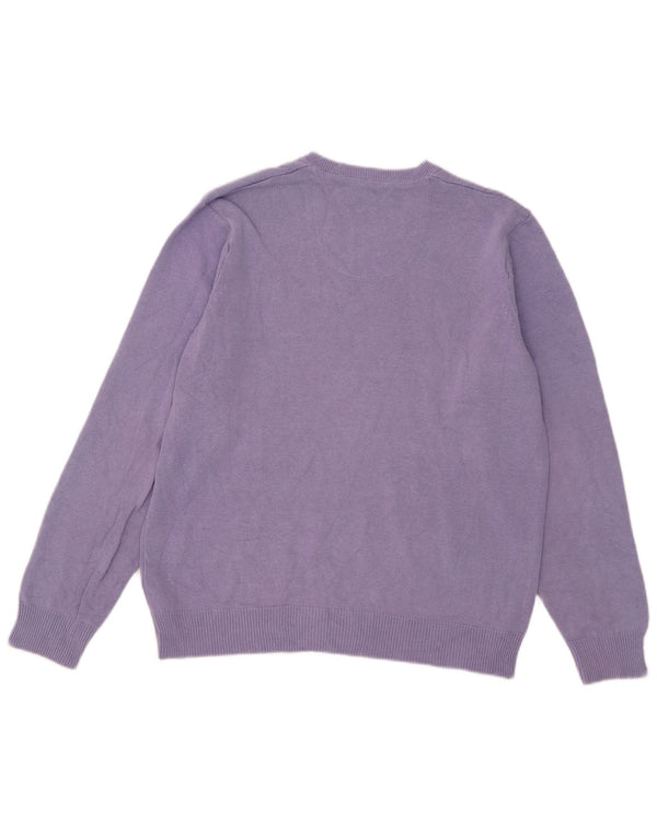 Marks & Spencer Herre Blue Harbor V-hals sweater Medium Lilla