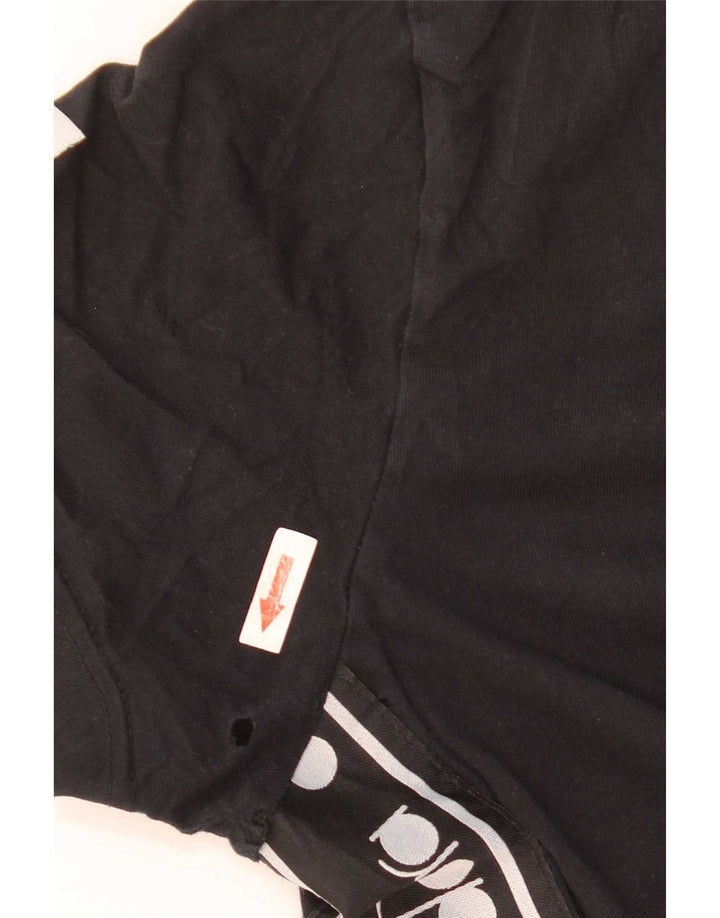 Diadora Herre Grafisk T-Shirt Top Lille Sort
