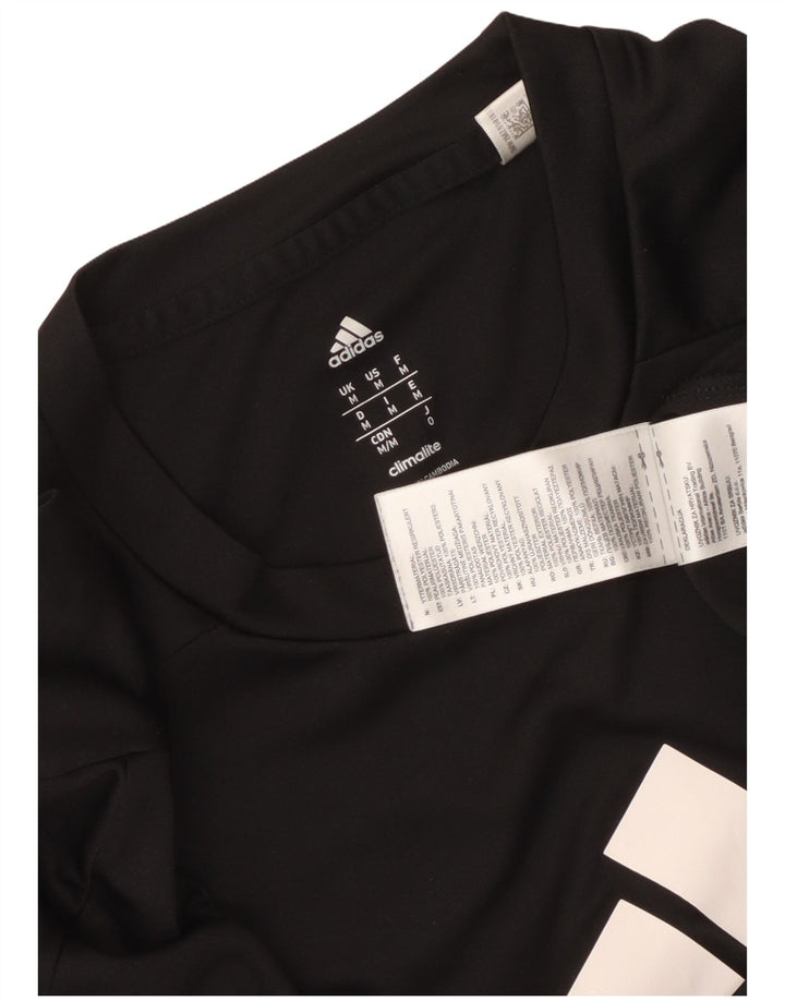 Adidas Herre Climalite Grafisk T-Shirt Top Medium Sort Polyester