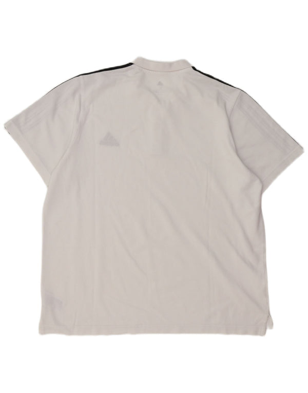 ADIDAS herre poloshirt XL hvid bomuld