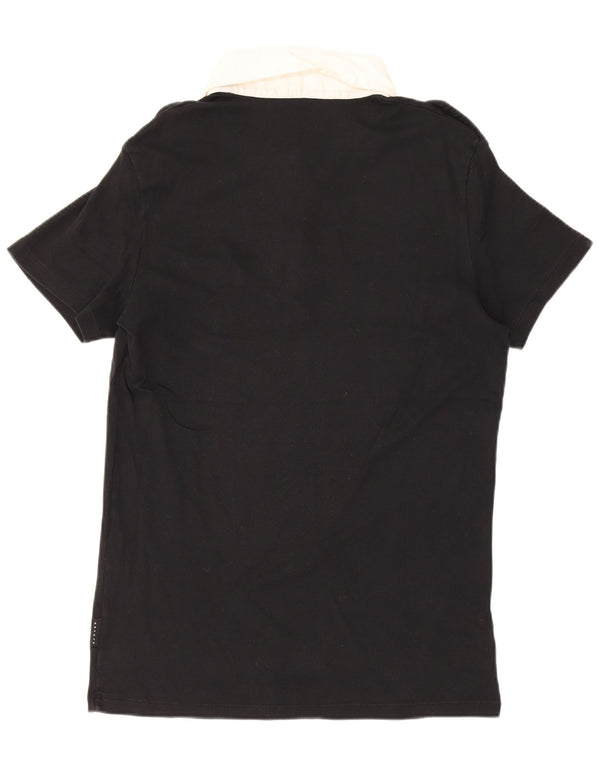 Sisley Herre Militær Polo Shirt Medium Sort Colourblock