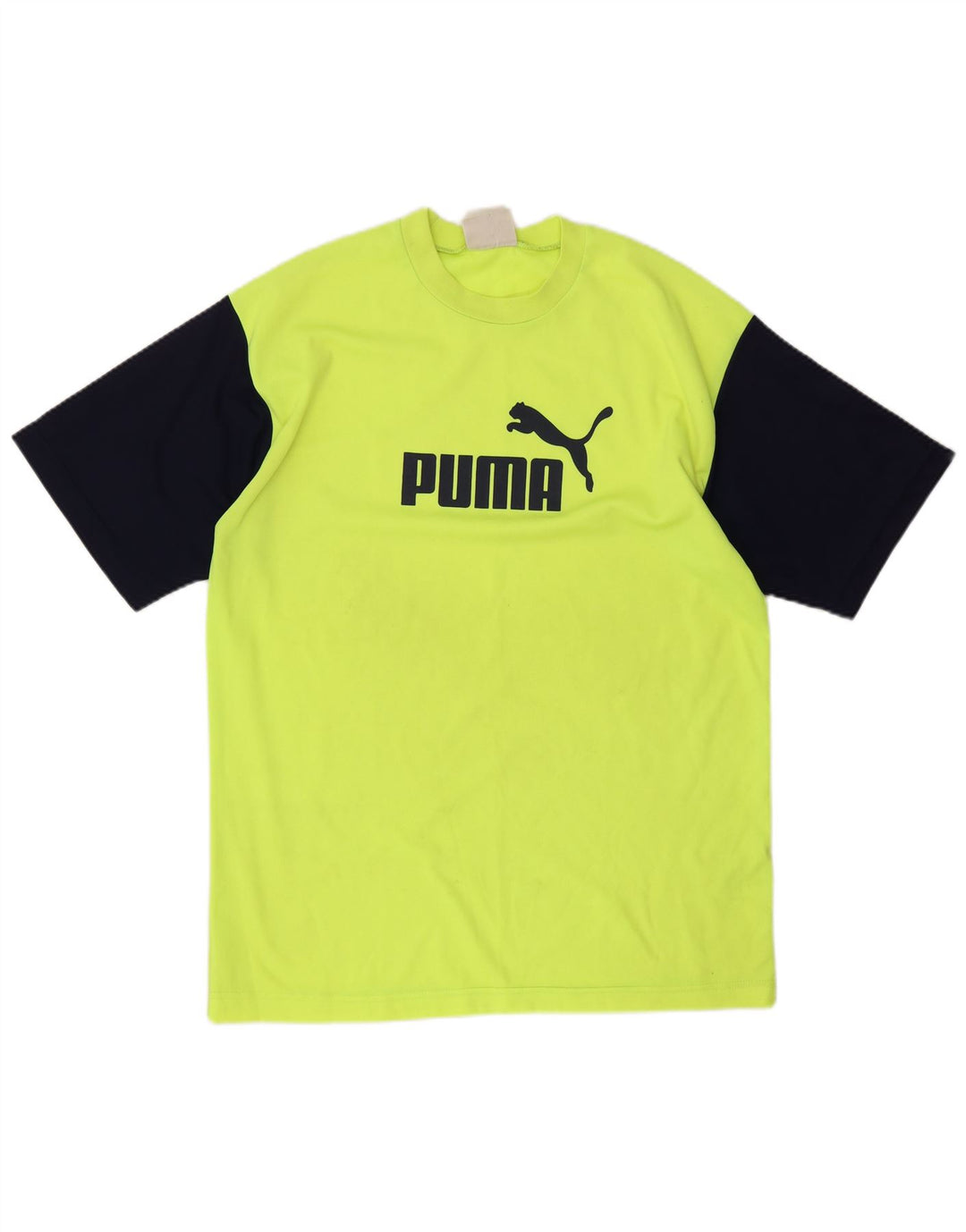 Puma Herre grafisk T-shirt Top Stor Gul Colourblock Polyester