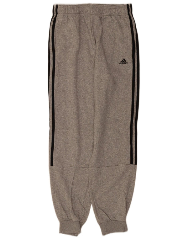 Adidas Drenge Træningsdragt Bukser Joggers 13-14 År Grå Bomuld