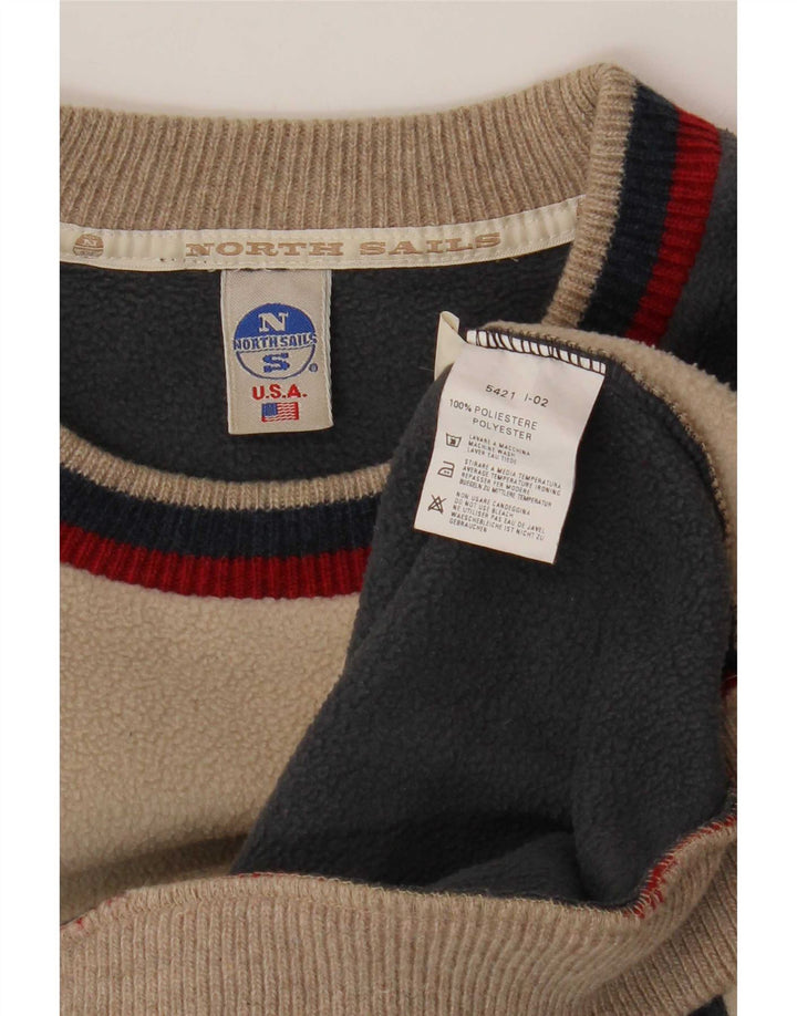 North Sails Herre Grafisk Fleece Jumper Stor Beige Colourblock Polyester