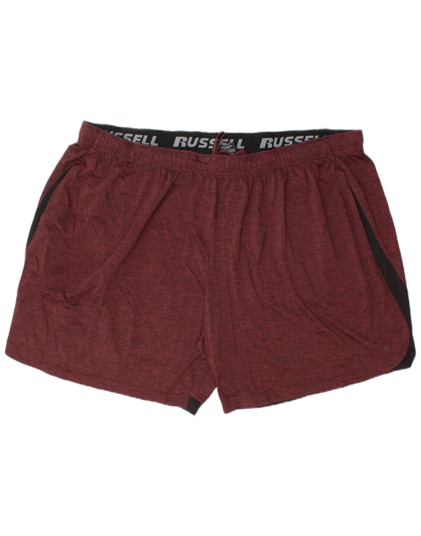 RUSSELL ATHLETIC Herre Dri-Power sportsshorts 3XL rødbrun farveblok