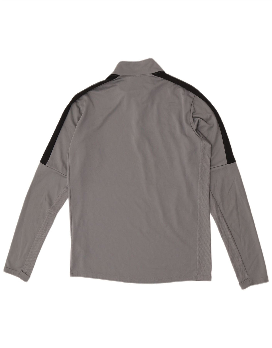 Nike Herre Dri Fit Top Langærmet med lynlåshals, lille grå Colourblock Polyester