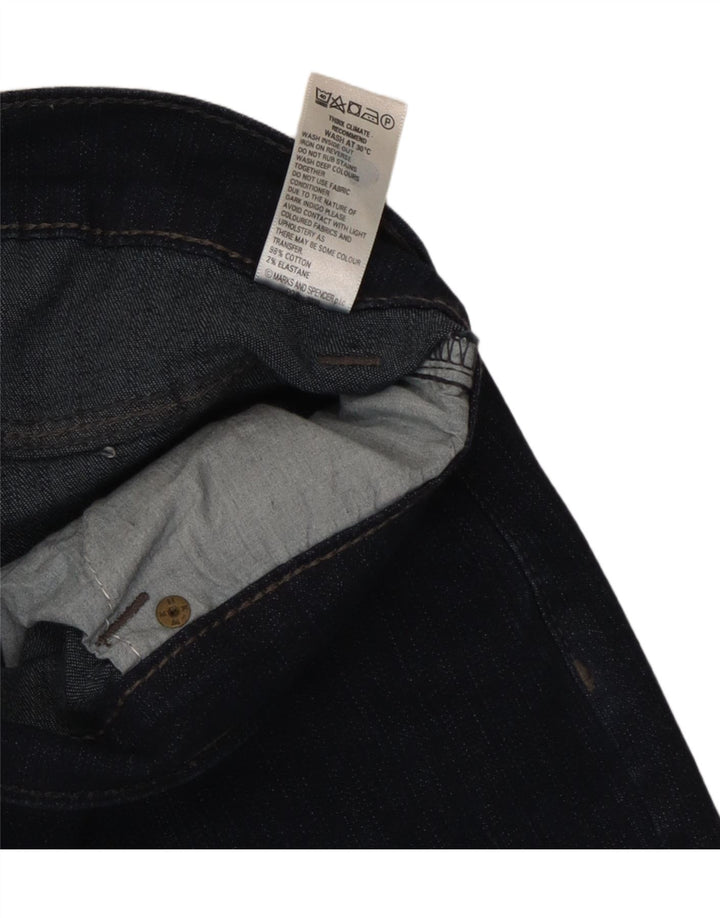 Marks & Spencer Dame Short Bootcut Jeans UK 10 Small W27 L28 Navy Blue