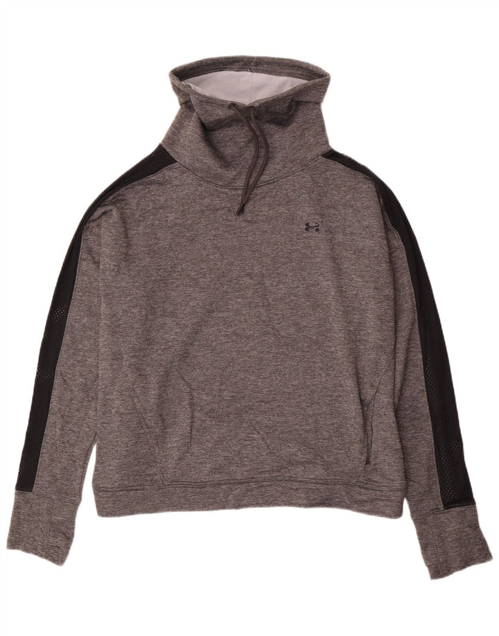 Under Armour Dame Loose Fit Sweatshirt Jumper UK 16 Large Grå Polyester