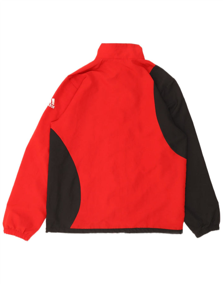 Adidas Træningsdragt til mænd Top jakke UK 42/44 Large Red Colourblock Polyester