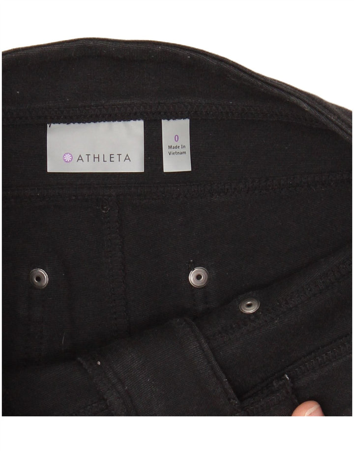 ATHLETA Dame Skinny Cargo Bukser US 0 XS W28 L27 Sort Bomuld