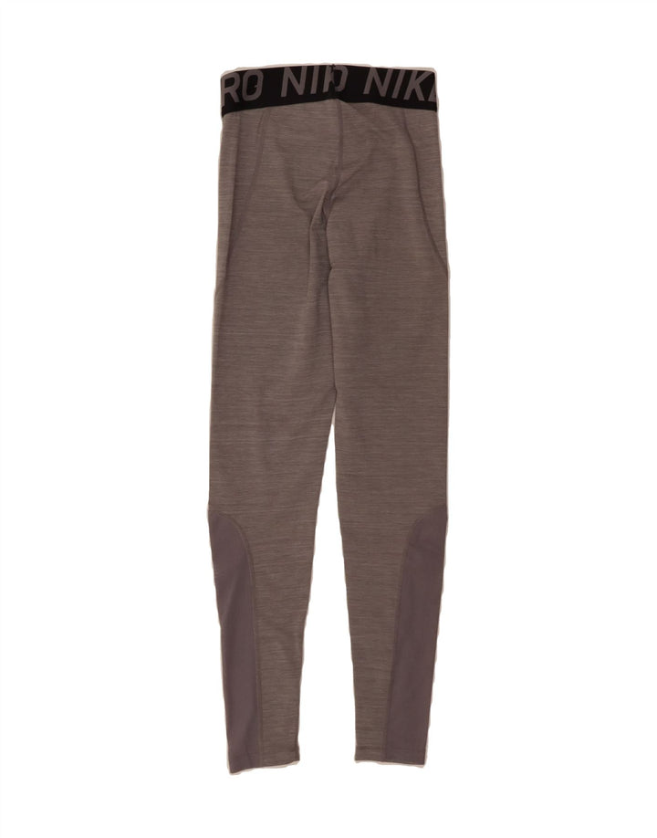 NIKE Womens Dri Fit Graphic Leggings UK 8 Small  Grey Polyester Vintage Nike and Second-Hand Nike from Messina Hembry 
