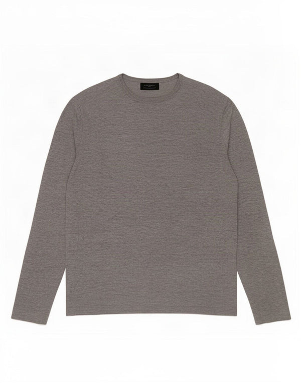 Zara Herre Top Langærmet Medium Grå
