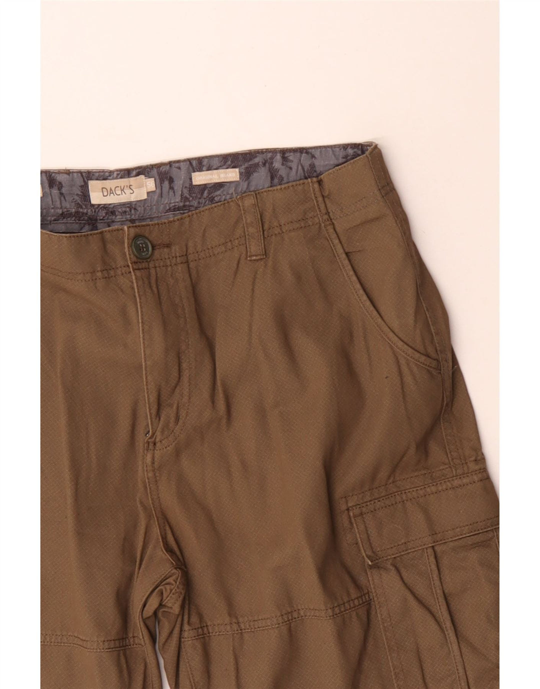 DACK'S Herre Regular Fit Cargo Shorts W36 Large Beige Bomuld