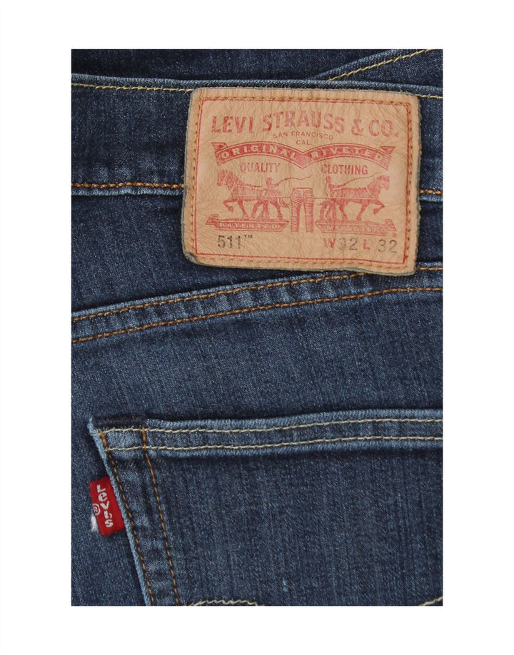 Levi's Herre 511 Slim Jeans W32 L32 Blå Bomuld