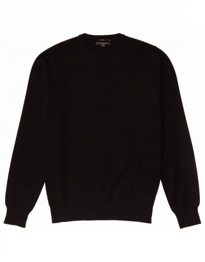 Marks & Spencer sweater med rund hals til mænd Medium Sort Bomuld