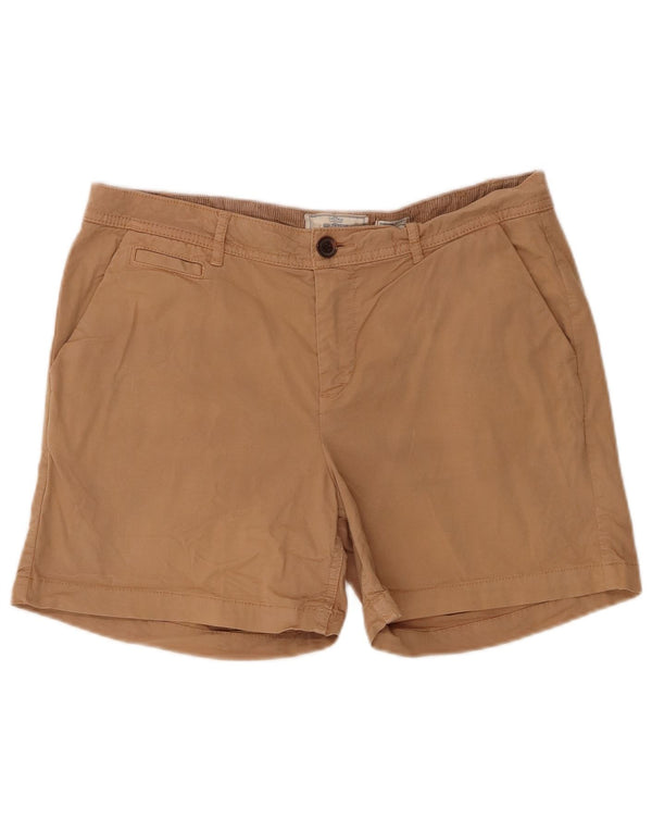 Fat Face Dame Chino Shorts UK 14 Large W34 Brown Bomuld