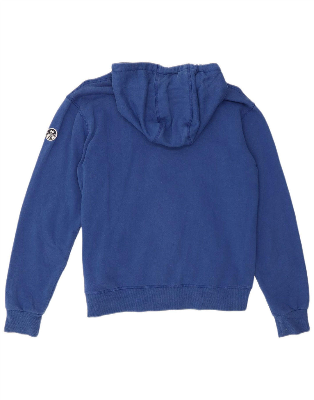 North Sails Dame Oversized Hættetrøje Sweater med lynlås UK 6 XS Blå Bomuld