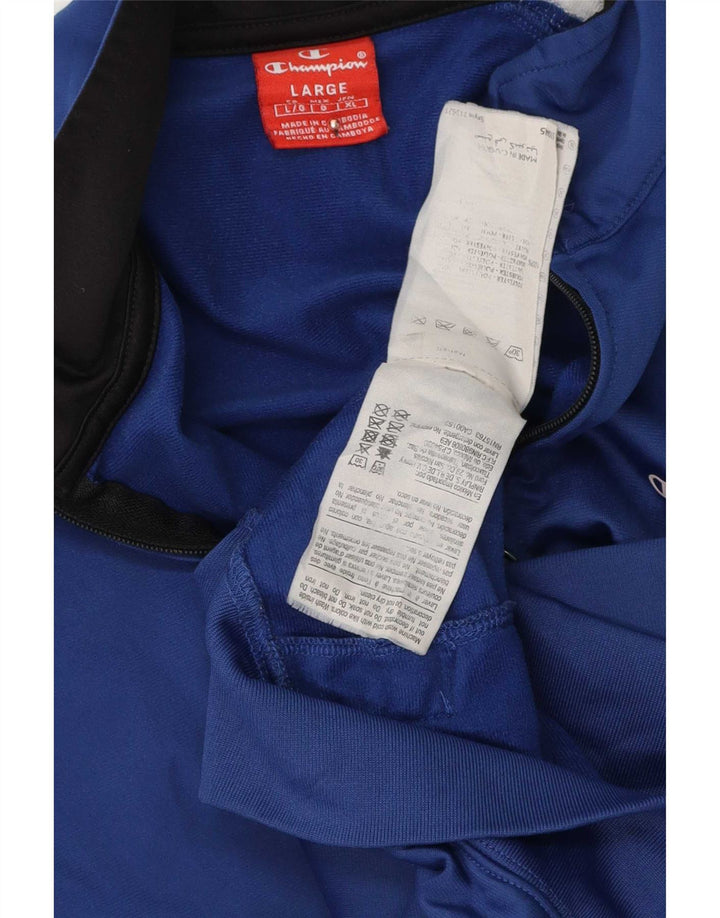 Champion Herre grafisk træningsdragt Topjakke Stor Blå Colourblock Polyester